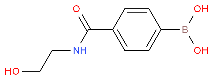{4-[(2-hydroxyethyl)carbamoyl]phenyl}boronic acid_分子结构_CAS_850593-04-3