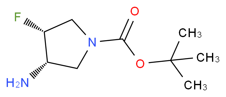 tert-butyl (3S,4R)-3-amino-4-fluoropyrrolidine-1-carboxylate_分子结构_CAS_1174020-30-4