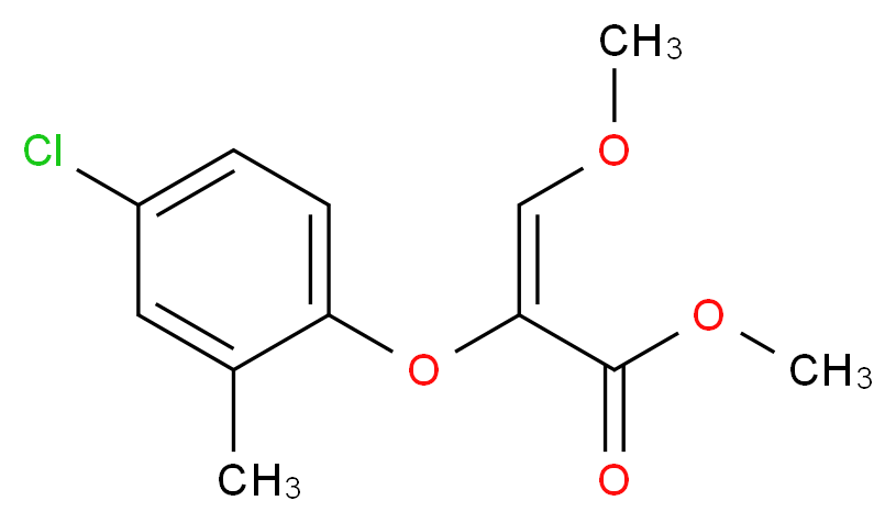 Methyl 2-(4-chloro-2-methylphenoxy)-3-methoxyacrylate_分子结构_CAS_)