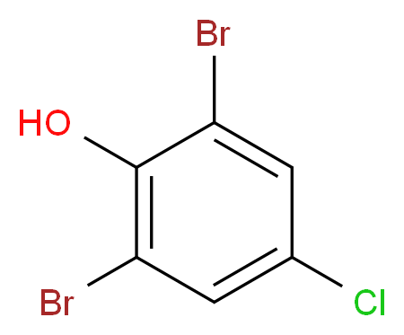 2,6-dibromo-4-chlorophenol_分子结构_CAS_5324-13-0