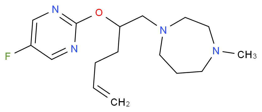 1-{2-[(5-fluoropyrimidin-2-yl)oxy]hex-5-en-1-yl}-4-methyl-1,4-diazepane_分子结构_CAS_)