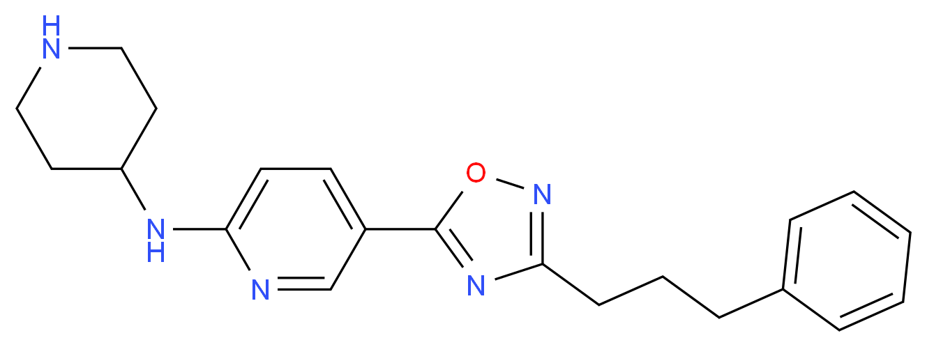 5-[3-(3-phenylpropyl)-1,2,4-oxadiazol-5-yl]-N-piperidin-4-ylpyridin-2-amine_分子结构_CAS_)