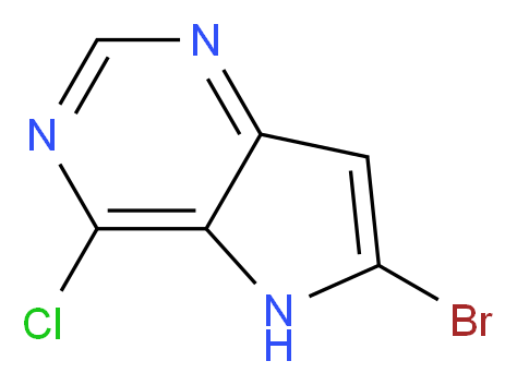 6-Bromo-4-chloro-5H-pyrrolo[3,2-d]pyrimidine_分子结构_CAS_1211536-93-4)