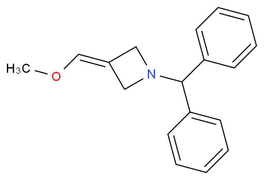 1-(diphenylmethyl)-3-(methoxymethylidene)azetidine_分子结构_CAS_676125-58-9