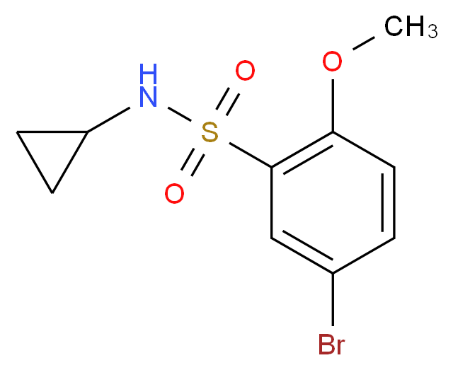 5-Bromo-N-cyclopropyl-2-methoxybenzenesulphonamide 97%_分子结构_CAS_914302-35-5)