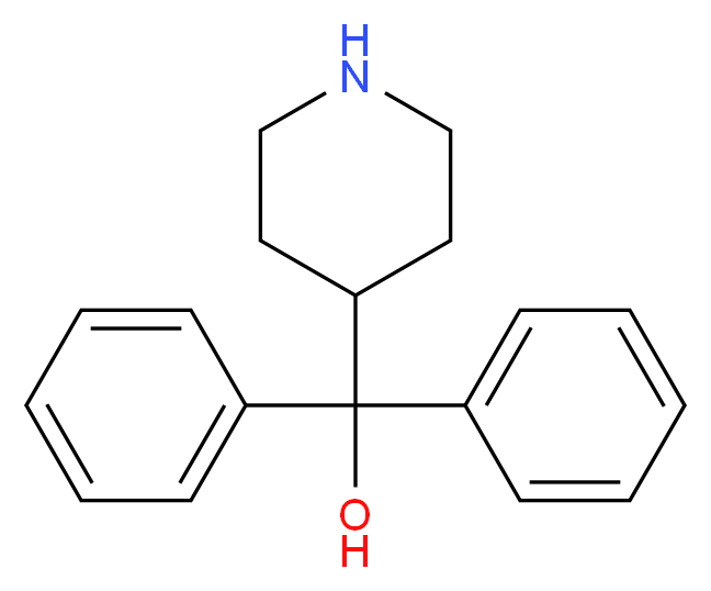 diphenyl(piperidin-4-yl)methanol_分子结构_CAS_115-46-8)