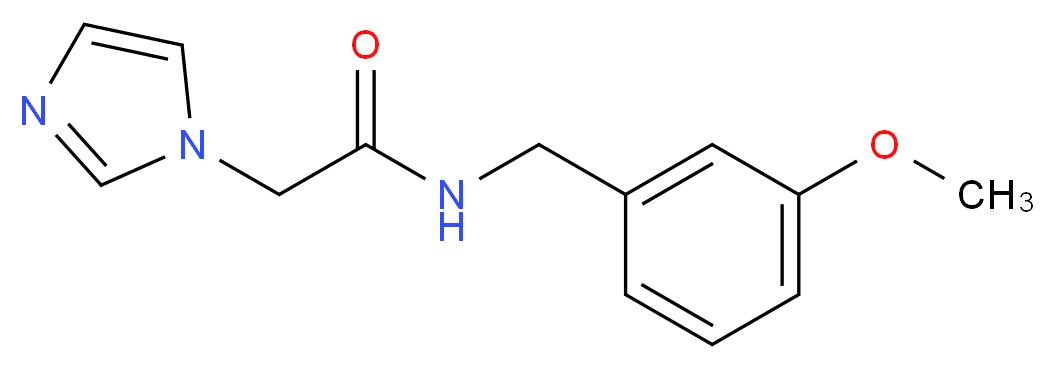 2-(1H-imidazol-1-yl)-N-(3-methoxybenzyl)acetamide_分子结构_CAS_)
