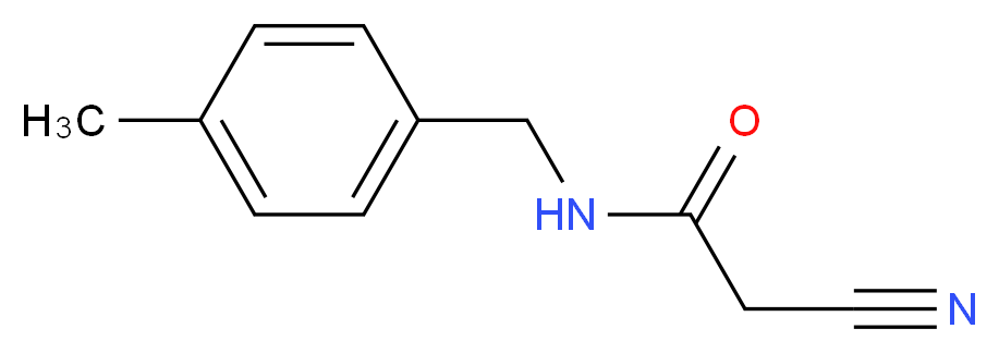 2-Cyano-N-(4-methylbenzyl)acetamide_分子结构_CAS_)