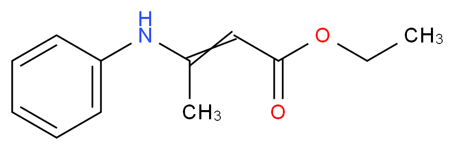 3-(苯基氨基)-2-丁烯酸乙酯_分子结构_CAS_6287-35-0)