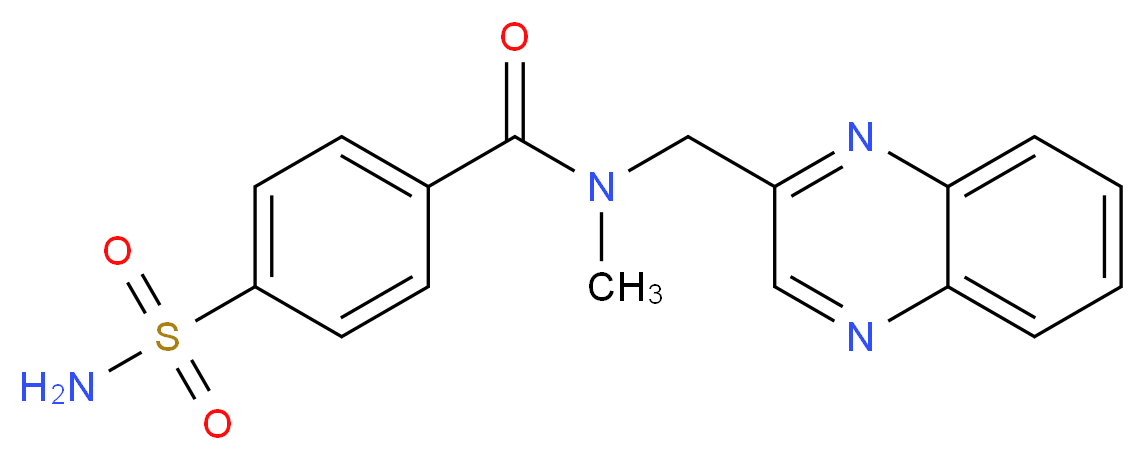 4-(aminosulfonyl)-N-methyl-N-(quinoxalin-2-ylmethyl)benzamide_分子结构_CAS_)