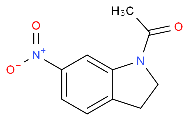 1-Acetyl-2,3-dihydro-6-nitro-1H-indole_分子结构_CAS_22949-08-2)