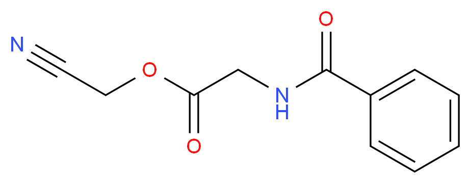 cyanomethyl (benzoylamino)acetate_分子结构_CAS_4816-94-8)