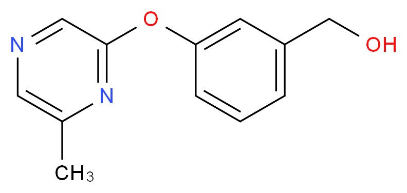 {3-[(6-methylpyrazin-2-yl)oxy]phenyl}methanol_分子结构_CAS_906352-98-5)