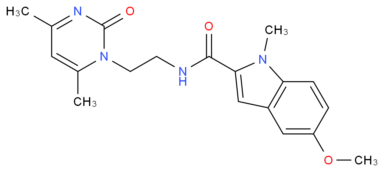 N-[2-(4,6-dimethyl-2-oxo-1(2H)-pyrimidinyl)ethyl]-5-methoxy-1-methyl-1H-indole-2-carboxamide_分子结构_CAS_)