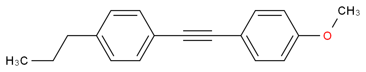 1-(4-甲氧苯基)乙炔基-4-丙基苯_分子结构_CAS_39969-26-1)