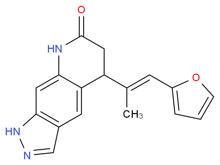 5-[(E)-2-(2-furyl)-1-methylvinyl]-1,5,6,8-tetrahydro-7H-pyrazolo[4,3-g]quinolin-7-one_分子结构_CAS_)