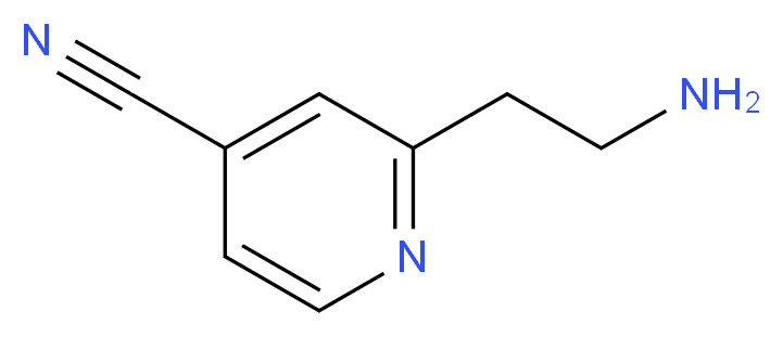 2-(2-aminoethyl)isonicotinonitrile_分子结构_CAS_1060809-97-3)