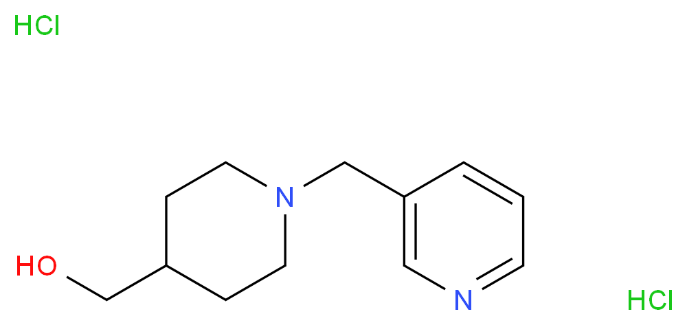 [1-(pyridin-3-ylmethyl)piperidin-4-yl]methanol dihydrochloride_分子结构_CAS_934570-59-9