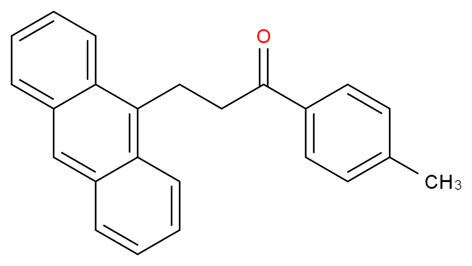 3-(anthracen-9-yl)-1-(4-methylphenyl)propan-1-one_分子结构_CAS_109690-74-6