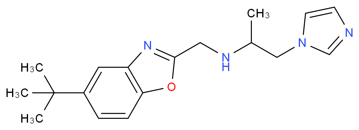 N-[(5-tert-butyl-1,3-benzoxazol-2-yl)methyl]-1-(1H-imidazol-1-yl)propan-2-amine_分子结构_CAS_)