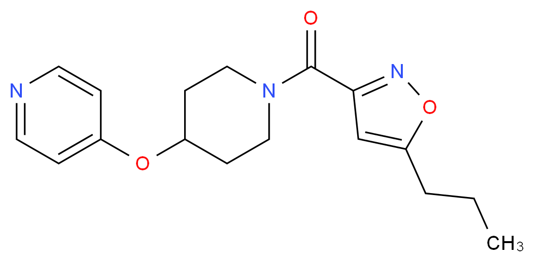 4-({1-[(5-propyl-3-isoxazolyl)carbonyl]-4-piperidinyl}oxy)pyridine_分子结构_CAS_)