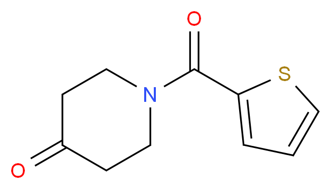 1-(thiophene-2-carbonyl)piperidin-4-one_分子结构_CAS_141945-71-3