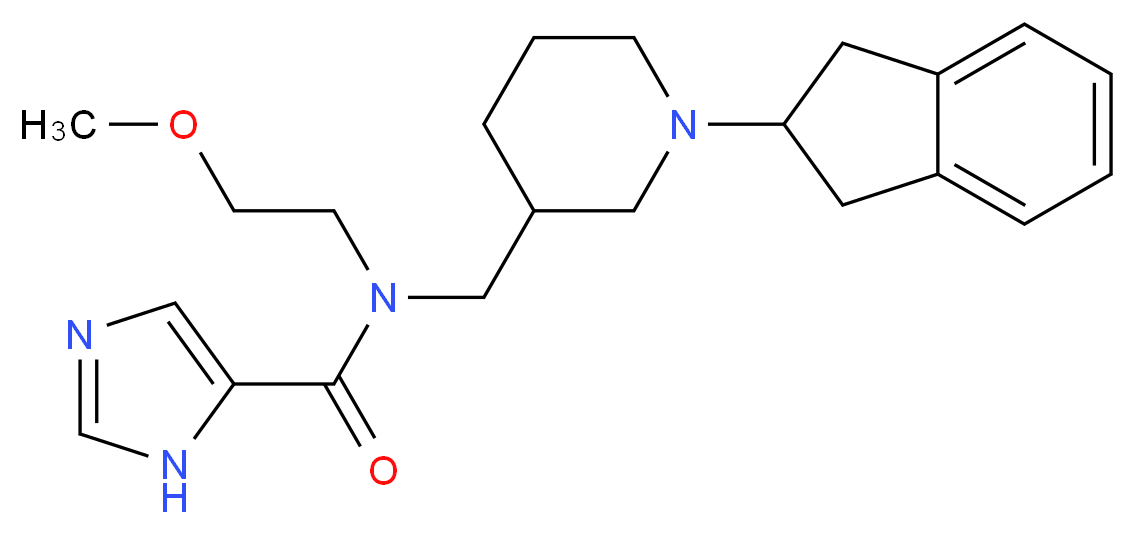 N-{[1-(2,3-dihydro-1H-inden-2-yl)piperidin-3-yl]methyl}-N-(2-methoxyethyl)-1H-imidazole-5-carboxamide_分子结构_CAS_)