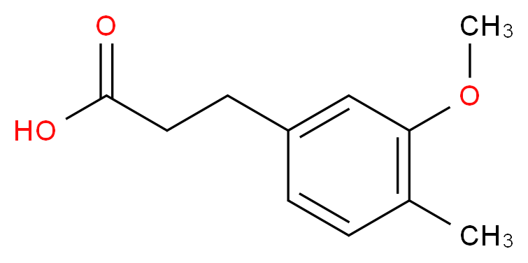 3-(3-methoxy-4-methylphenyl)propanoic acid_分子结构_CAS_67199-60-4)