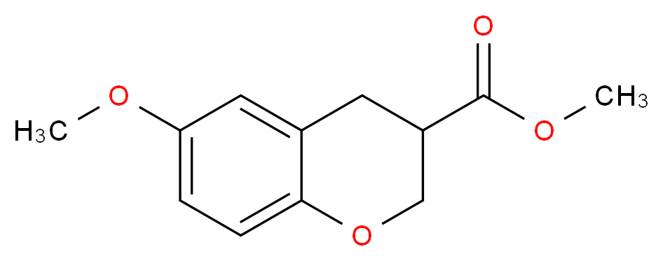 methyl 6-methoxy-3,4-dihydro-2H-1-benzopyran-3-carboxylate_分子结构_CAS_885271-68-1