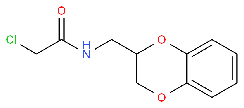 2-chloro-N-(2,3-dihydro-1,4-benzodioxin-2-ylmethyl)acetamide_分子结构_CAS_119750-12-8)