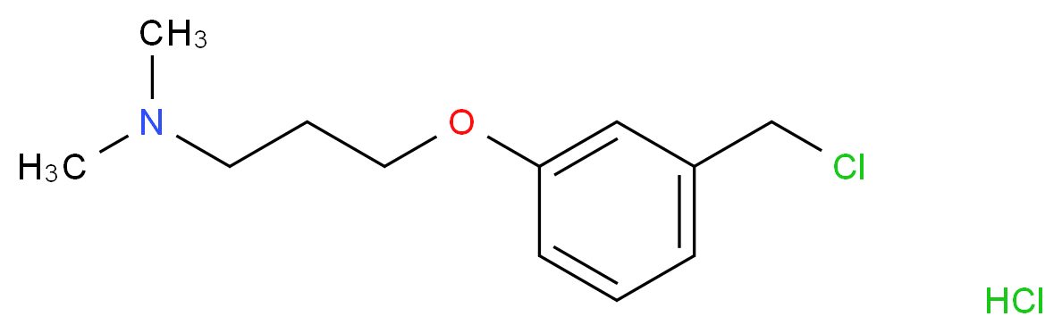 {3-[3-(chloromethyl)phenoxy]propyl}dimethylamine hydrochloride_分子结构_CAS_926921-62-2
