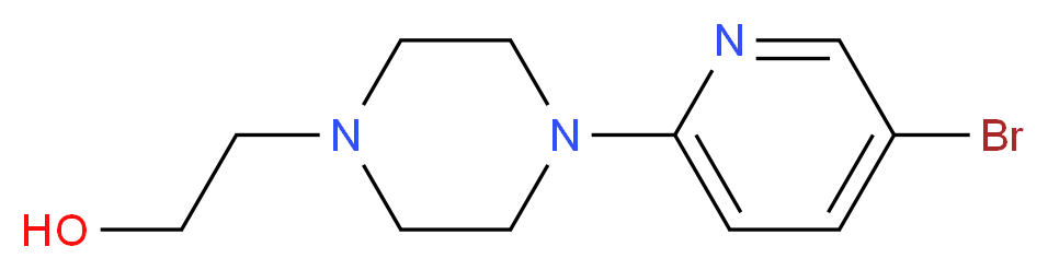 2-[4-(5-bromopyridin-2-yl)piperazin-1-yl]ethan-1-ol_分子结构_CAS_364794-69-4