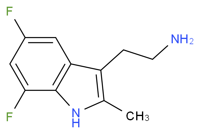 2-(5,7-difluoro-2-methyl-1H-indol-3-yl)ethan-1-amine_分子结构_CAS_383145-87-7