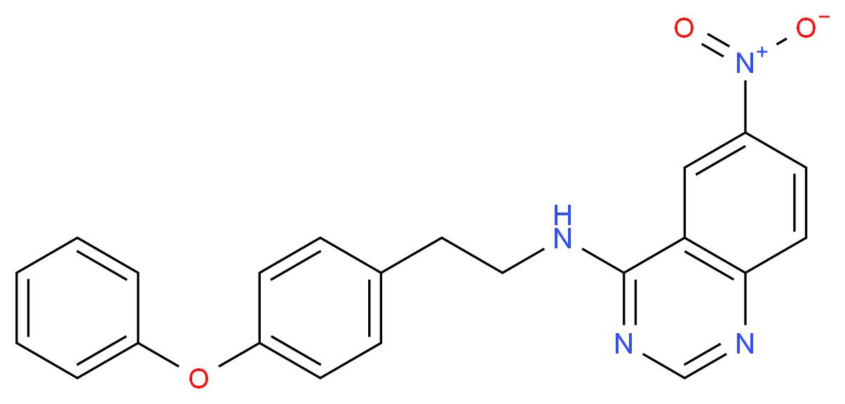 6-nitro-N-[2-(4-phenoxyphenyl)ethyl]quinazolin-4-amine_分子结构_CAS_545380-35-6