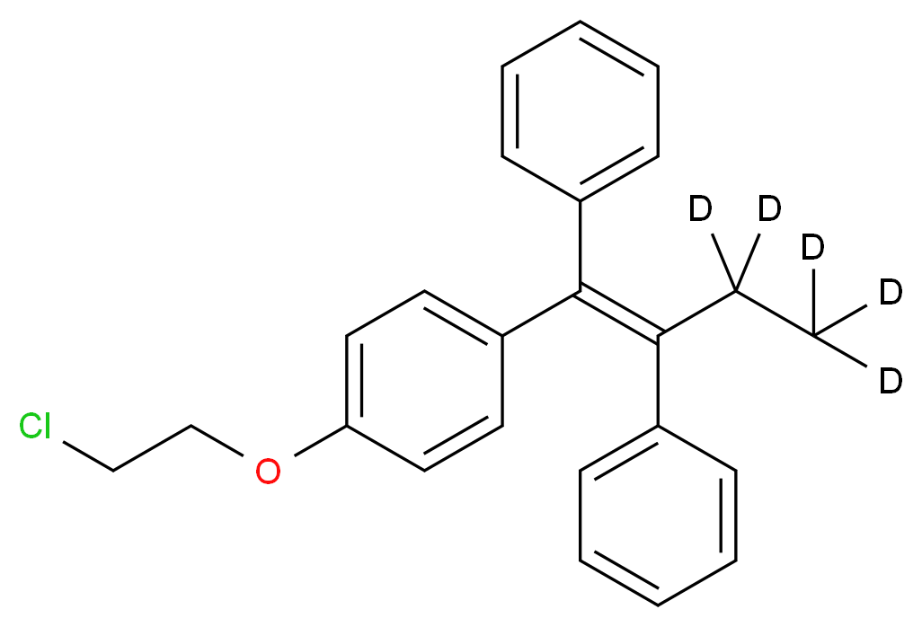 (Z)-1-[4-(2-Chloroethoxyphenyl]-1,2-diphenyl-1-butene-4,4,5,5,5-d5_分子结构_CAS_157738-49-3)