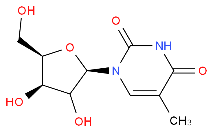 5-Methyl Uridine_分子结构_CAS_1463-10-1)