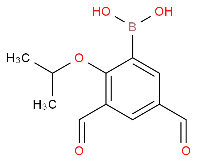 3,5-二甲酰基-2-异丙氧基苯硼酸_分子结构_CAS_1072951-68-8)