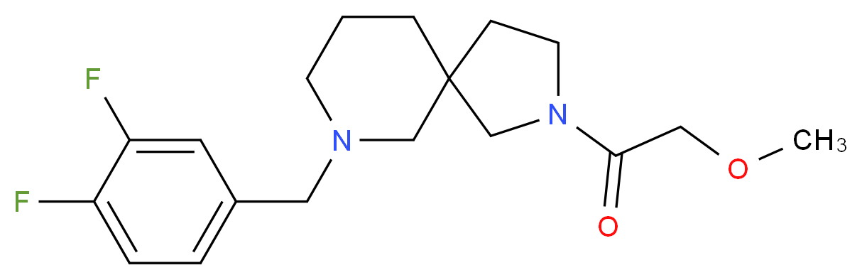 7-(3,4-difluorobenzyl)-2-(methoxyacetyl)-2,7-diazaspiro[4.5]decane_分子结构_CAS_)