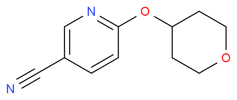 6-(oxan-4-yloxy)pyridine-3-carbonitrile_分子结构_CAS_884507-60-2
