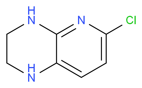 6-Chloro-1,2,3,4-tetrahydropyrido[2,3-b]pyrazine_分子结构_CAS_1210129-64-8)