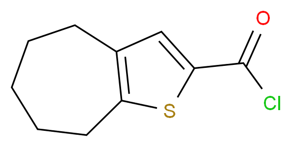 5,6,7,8-Tetrahydro-4H-cyclohepta[b]thiophene-2-carbonyl chloride_分子结构_CAS_)