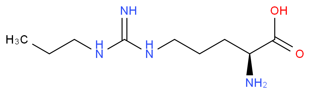 (2S)-2-amino-5-(3-propylcarbamimidamido)pentanoic acid_分子结构_CAS_137361-05-8