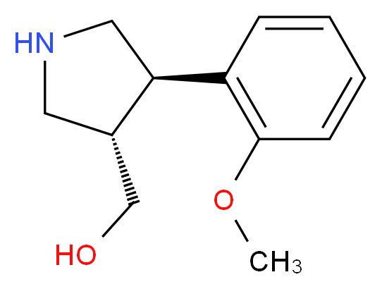 ((3S,4R)-4-(2-methoxyphenyl)pyrrolidin-3-yl)methanol_分子结构_CAS_)