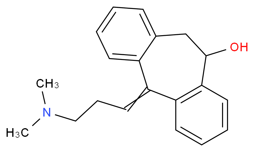 2-[3-(dimethylamino)propylidene]tricyclo[9.4.0.0<sup>3</sup>,<sup>8</sup>]pentadeca-1(15),3(8),4,6,11,13-hexaen-9-ol_分子结构_CAS_64520-05-4