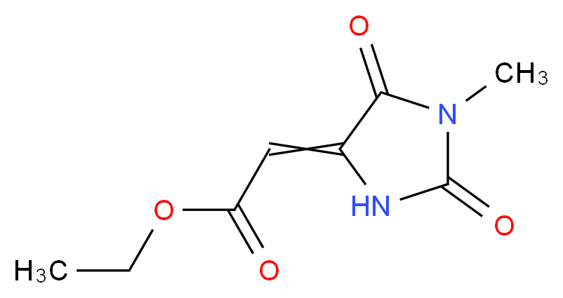 Ethyl (2,5-dioxo-1-methylimidazolidin-4-ylidene)acetate_分子结构_CAS_712-95-5)