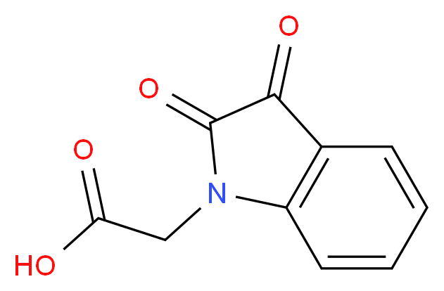 (2,3-Dioxo-2,3-dihydro-indol-1-yl)-acetic acid_分子结构_CAS_60705-96-6)