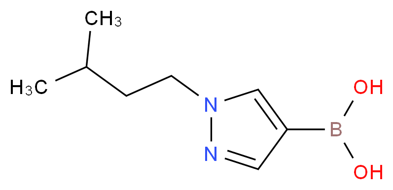 (1-Isopentyl-1H-pyrazol-4-yl)boronic acid_分子结构_CAS_847818-58-0)