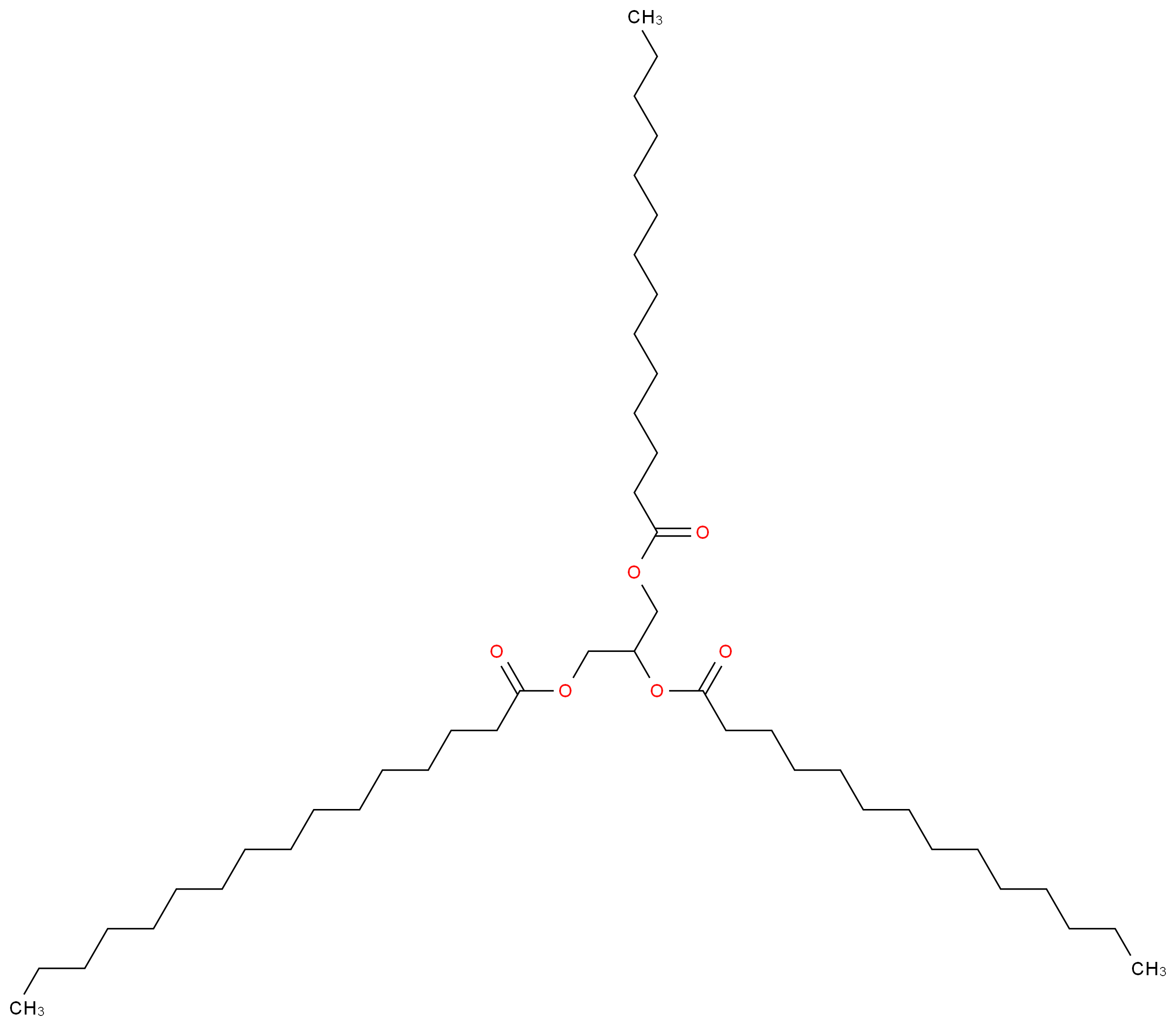 2,3-bis(tetradecanoyloxy)propyl hexadecanoate_分子结构_CAS_60138-13-8
