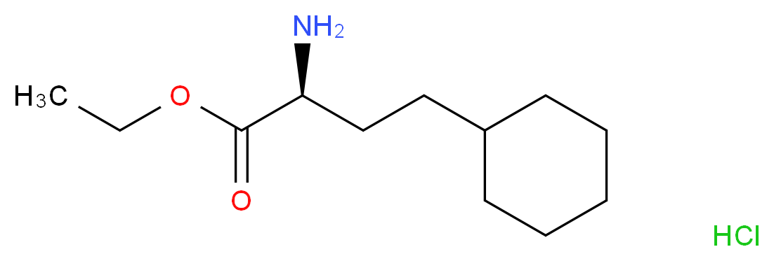 (+)-(S)-2-氨基-4-环己基丁酸乙酯 盐酸盐_分子结构_CAS_402474-20-8)