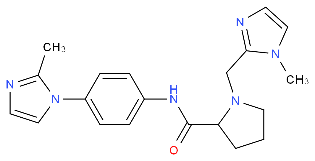 1-[(1-methyl-1H-imidazol-2-yl)methyl]-N-[4-(2-methyl-1H-imidazol-1-yl)phenyl]prolinamide_分子结构_CAS_)